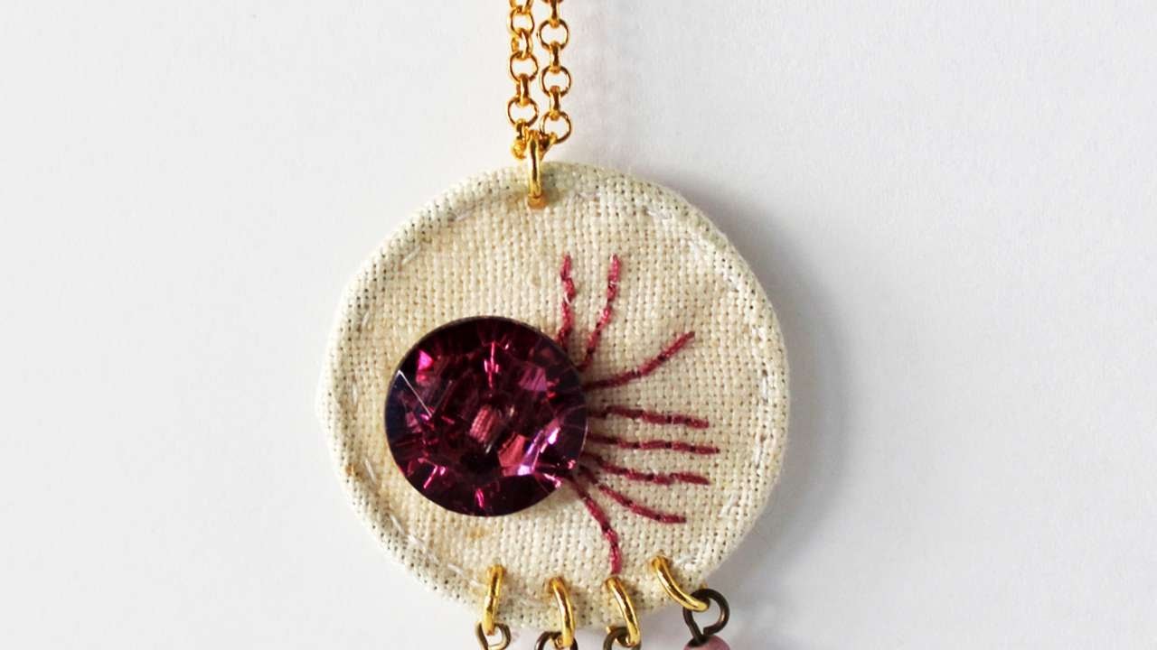 How to make an embroidered jewelry pendant  diy style tutorial How to make an embroidered jewelry pendant  diy style tutorial