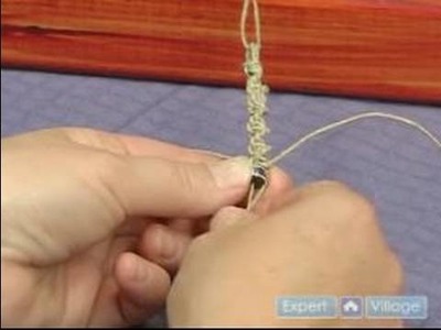 How to Make Hemp Jewelry : Adding Bead One to Spiral Knot Hemp Bracelet