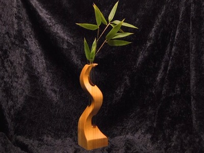 Make a small wood vase