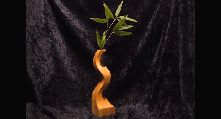 Make a small wood vase