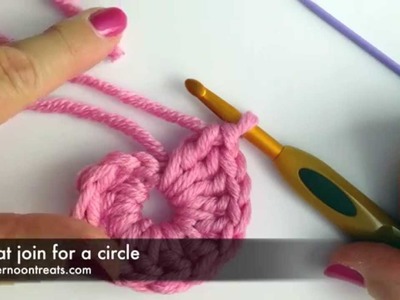 Neat join for a crochet circle