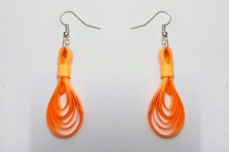 Quilling paper earrings new design - quilling paper Earrings Making Tutorial
