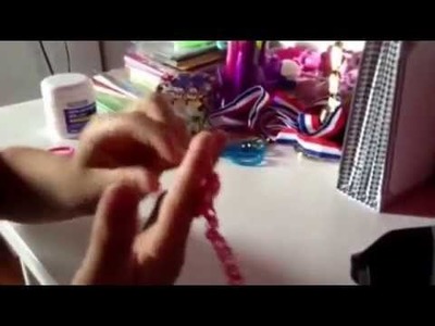 Rainbow loom collier  petit collier simple et très facile!!!
