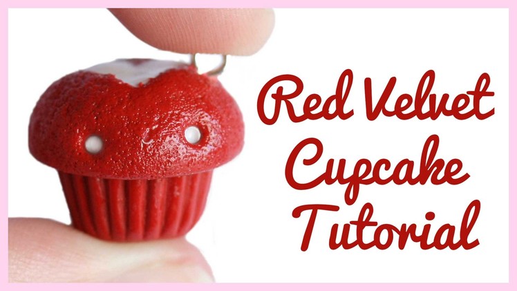 Red Velvet Cupcake Charm ● Polymer Clay Tutorial