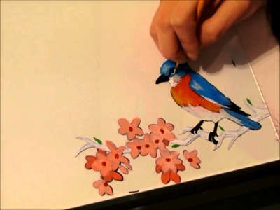 Bird Glass Painting