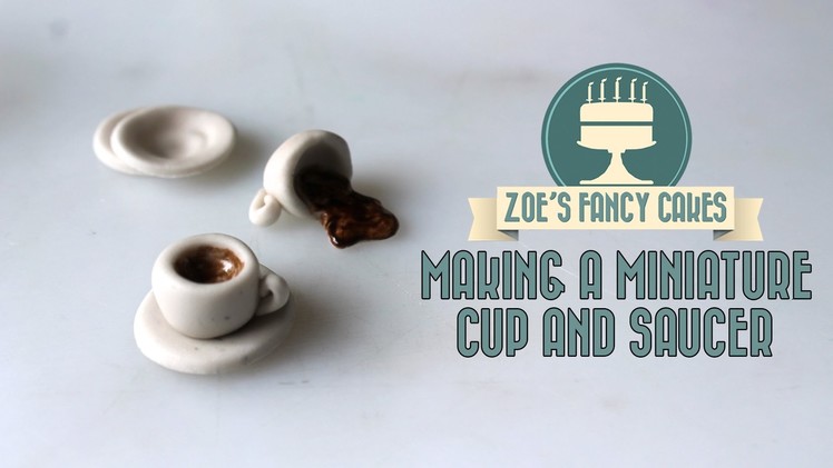 Making a miniature cup and saucer in fondant How To Tutorial Zoes Fancy Cakes