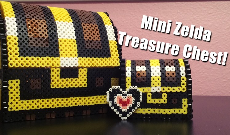 Mini 3D Perler Bead Zelda Treasure Chest!