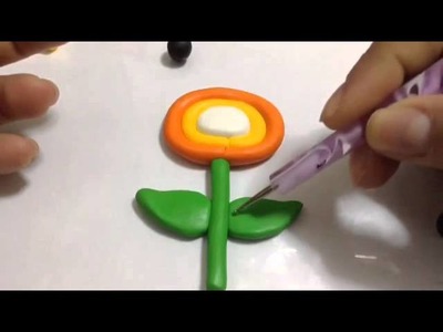 Super Mario Bros - Fire Flower: polymer clay tutorial. !
