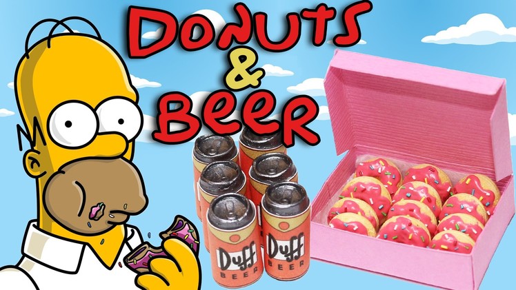 The Simpsons. Duff Beer & Donuts Polymer Clay Tutorial