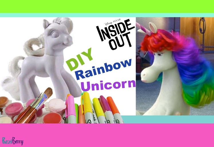Custom mlp INSIDE OUT Rainbow Unicorn DIY. My little pony toy from Hasbro