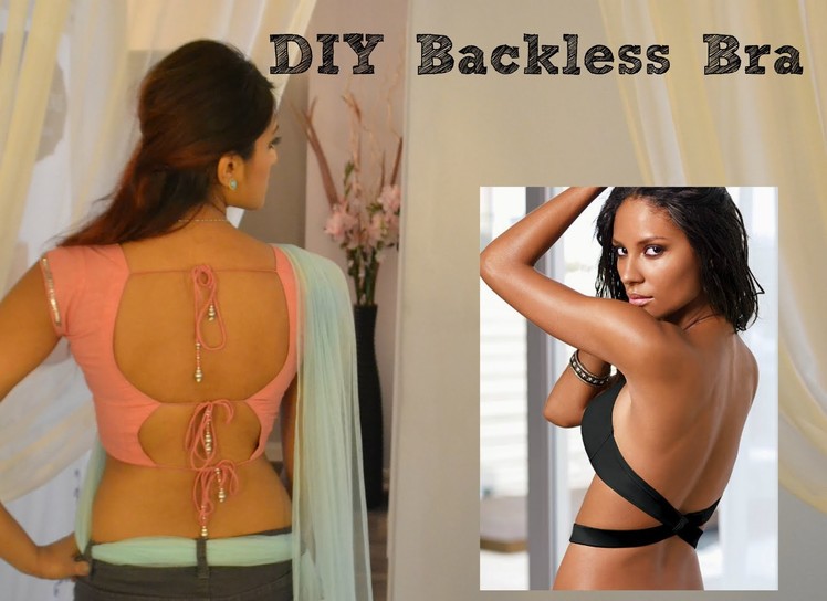 DIY Backless Bra Extension Low Back strapless dress Hack Sari Blouse trick tutorial how to make