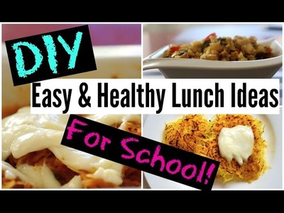 DIY Easy and Healthy Lunches Ideas For School!