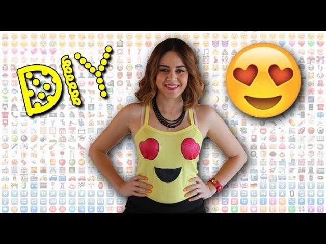 DIY Heart Eyes Emoji Tank Top || Lucykiins