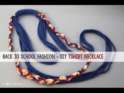 DIY Upcycled T-Shirt Necklace|Sophies World