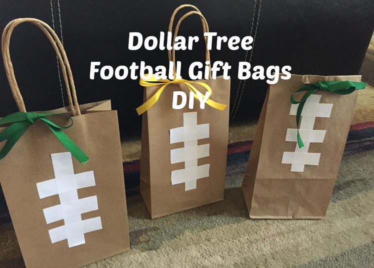 Dollar Tree Football Gift Bags DIY