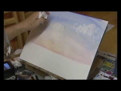 Free Watercolor tutorial lesson Cloud Painting for Landscape using Rough Brush techniques