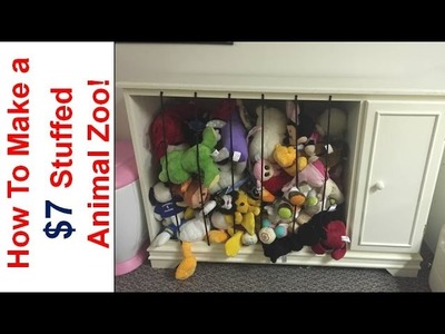 How to Build a $7 Stuffed Animal Zoo Using Repurposed Furniture!