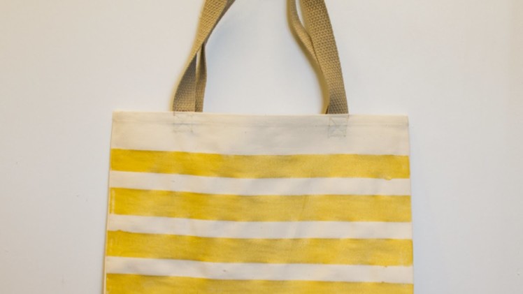 How To Create a Simple Painted Canvas Tote Bag - DIY Style Tutorial - Guidecentral
