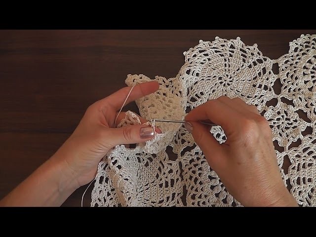 How to crochet tunic Motive for tunic sweater top doily Part 4