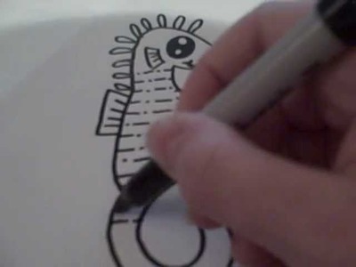 How to Draw a Cartoon Seahorse