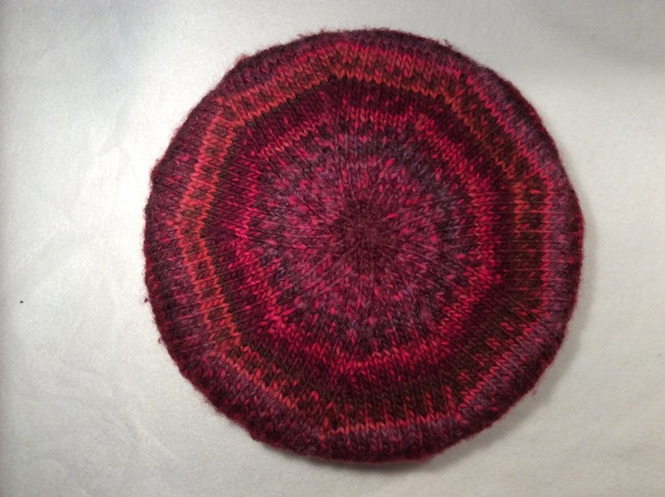How to knit a flat round circle
