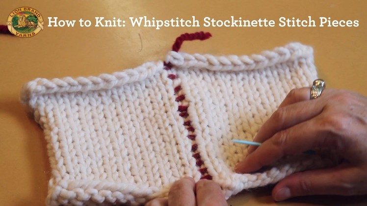 How to Knit: Whipstitch Stockinette Stitch Pieces