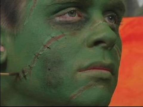 How to Make a Frankenstein Costume for Halloween : Face Stitches for Frankenstein Halloween Costume
