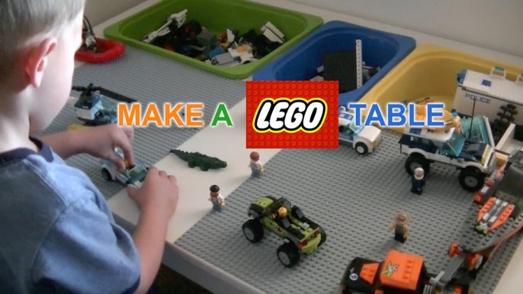 How to make a Lego Table .  DIY  .  JustGiveItaGo .  Awesome