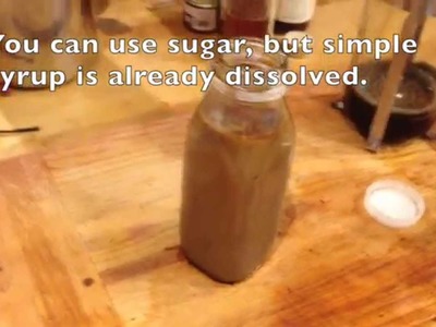 How to make an iced coffee drink in a bottle for pennies.