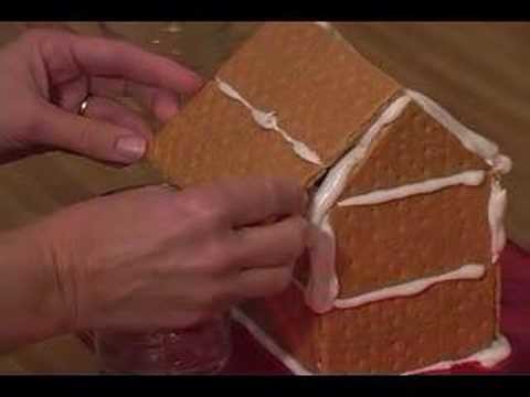 How to Make Graham Cracker Gingerbread Houses : Attaching the Roof of a Graham Cracker Gingerbread House