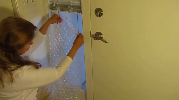 Insulate A Window With Bubble Wrap