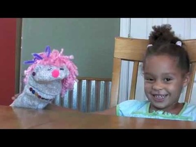 KID VLOG by JAYLEE #7: How to make a sock puppet (w Avenue Q) 3 yrs old