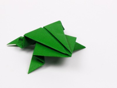 Origami jumping Frog
