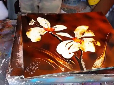 Orquídea flowers spray art