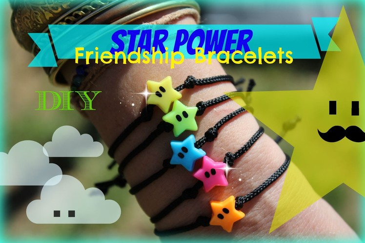 Star Power Friendship Bracelets Mario Bros Inspired DIY Gifts or Party Favors