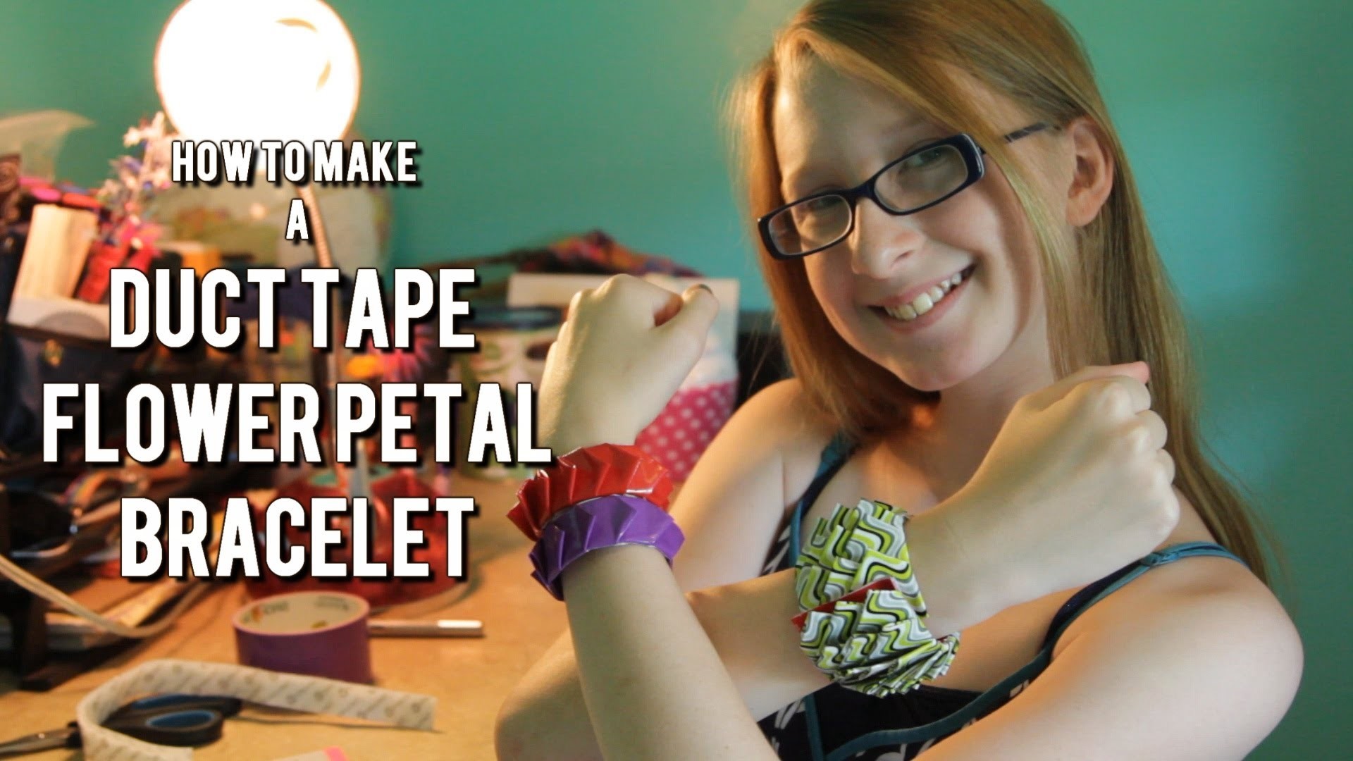 Tutorial - How to Make a Duct Tape Flower Petal Bracelet