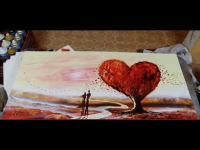 Valentine day spray art
