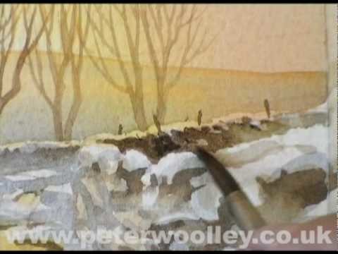 Winter in Wensleydale - Watercolour Demonstration by PETER WOOLLEY