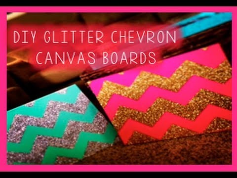 DIY chevron glitter canvas boards + GIVEAWAY! | pinned it!
