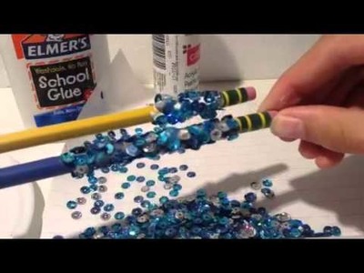 DIY fun pencil decoration ideas sequins.glitter | Ella TV