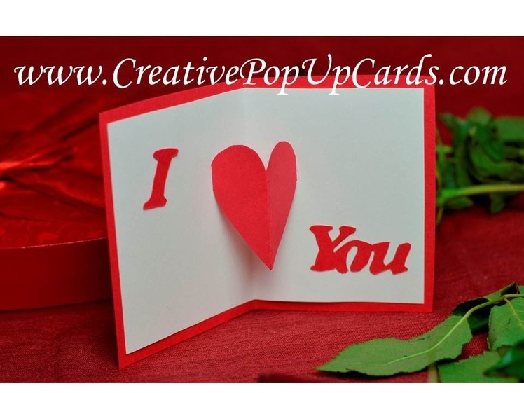 Easy and Quick Valentine's Day Pop Up Card: Center Heart