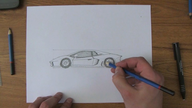 How to Draw a Sports Car Lamborghini
