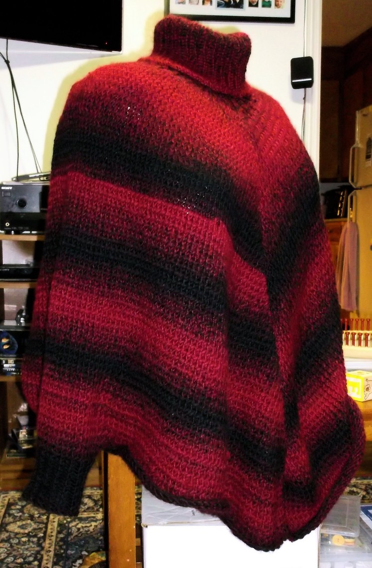 How to Loom Knit a Sweater Poncho