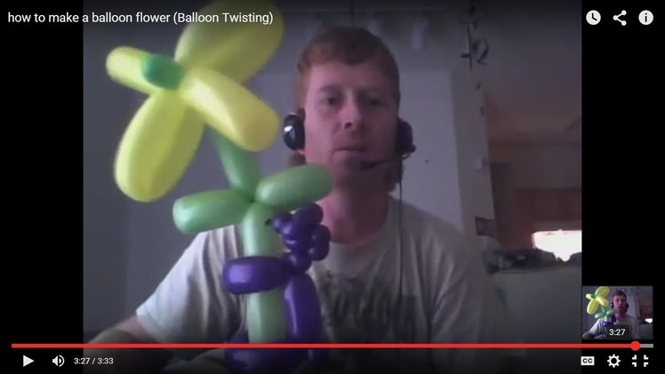 How to make a balloon flower (Balloon Twisting)