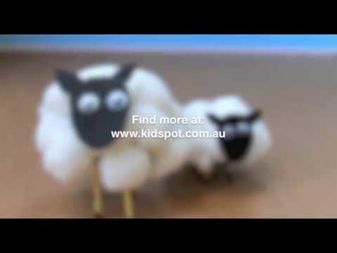 How to make cotton wool sheep
