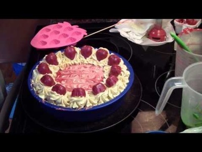 Making and Cutting Custom Holiday Soap Cake (Strawberry Jam)