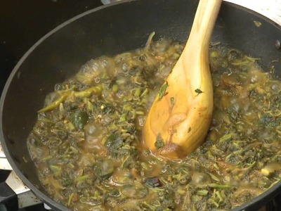 ThotaKura Pulusu - Amaranth cooked with Tamarind - By VahChef @ VahRehVah.com