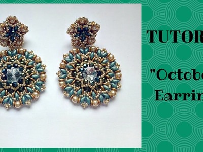 Tutorial perline: orecchini "October" con superduo e o'beads|Beading Tutorial: "October" earrings