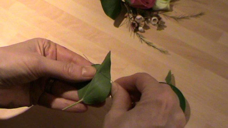 Wedding Flowers - How to stitch wire and tape an  ivy leaf - Campbell's Flower School