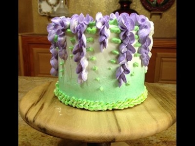 Wisteria Cake and Wooden Cake Platter